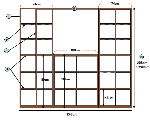 ご依頼者様からのご希望図面をもとに製作した家具