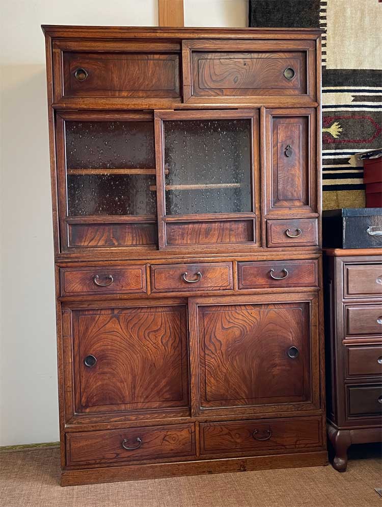 70年以上前の古い茶棚 再生後